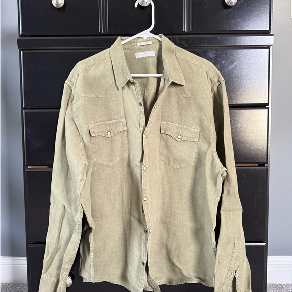 Lucky Brand Other - Lucky Brand Men’s Long Lseeve Olive Green Button-Up Shirt size XL